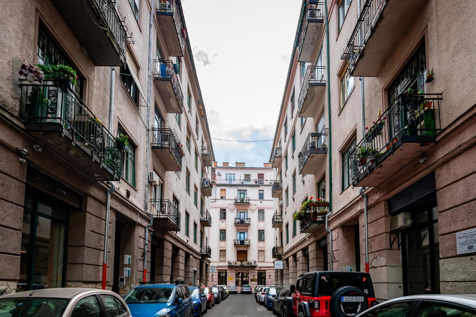 Jungle Aesthetics Downtown Apartman Aircon And Garage Parking Budapest Luaran gambar